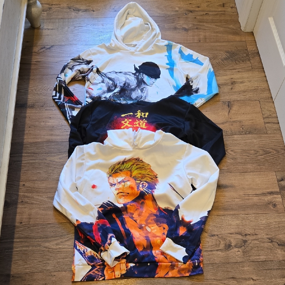 Anime Graphic Hoodies Set